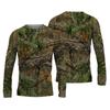 Spring and Autumn Men's Hunting Breathable T-Shirt Long Sleeve Outdoor Sports Crewneck Tops Forest Camouflage Top Tees 6XL