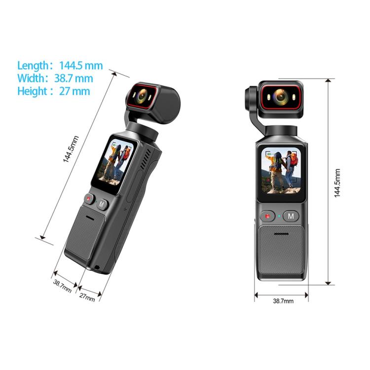 L19 1.69 inch Touch Screen and Wi-Fi Connectivity 4K Action Camera Anti-Shake VLOG Pocket Camera