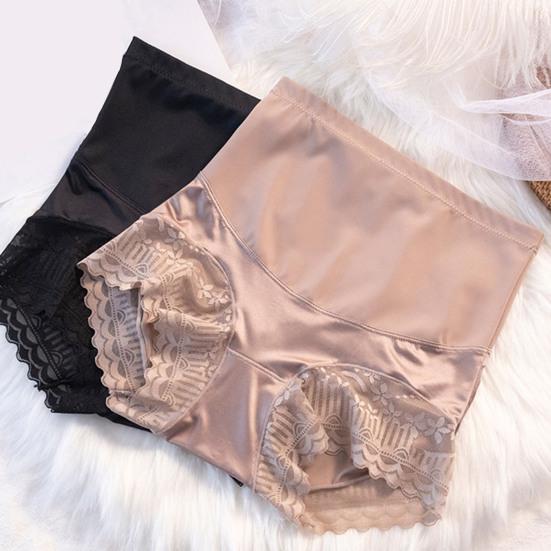 Women Panties Flower Print High Waist Tymmy Control Thin Slimming Butt-lifted Soft Anti-septic Female Intimate Clothes Underpants Underwear