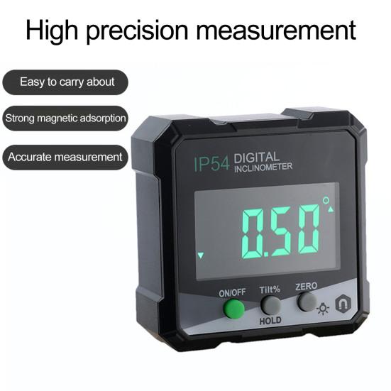 1 комплект, угловой транспортир, магнитный IP54, водонепроницаемый инклинометр с цифровым дисплеем и сумкой для хранения, аксессуары для дома