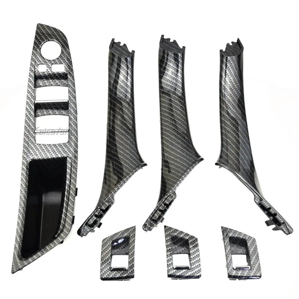 Beige Black Car Inner Door Panel Handle Pull Trim Cover Fit For BMW 5 Serie F10 F11 520i 528i 525d 535i 51417225857 51417225853