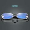 Anti Blue Ray Reading Glasses Dimond Cutting Rimless Eyewear Men Anti Fatigue Hyperopia Presbyopic Glasses +1.5