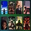 Чехол для телефона Аниме Эрен Йегер для Samsung S25, S24, S21, S22, S23, S30, Ultra, S20, Plus, Fe, Lite, Note, 10, 9, 5G Черный