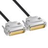 DB25 Мужской Женский Удлинительный Кабель 26AWG 25Pin Двойной Экранированный Провод Высокого Сопротивления ПВХ Черный Различная Длина