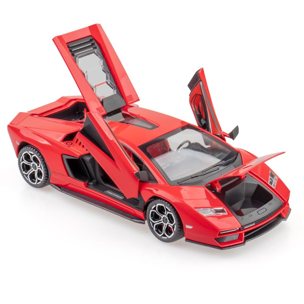 Масштаб 1/24 Lambo LPI800-4, литая под давлением модель автомобиля из сплава, игрушки, откатной автомобиль со звуком и светом для детей, коллекция подарков для взрослых