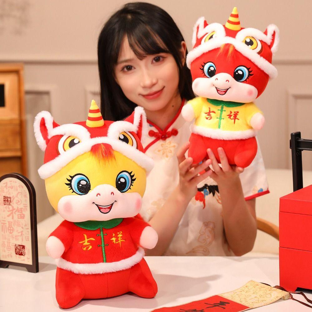 Chinese Style New Year Mascot Cute Lucky Pony Toy Traditional Horse Stuffed Doll Home Decor