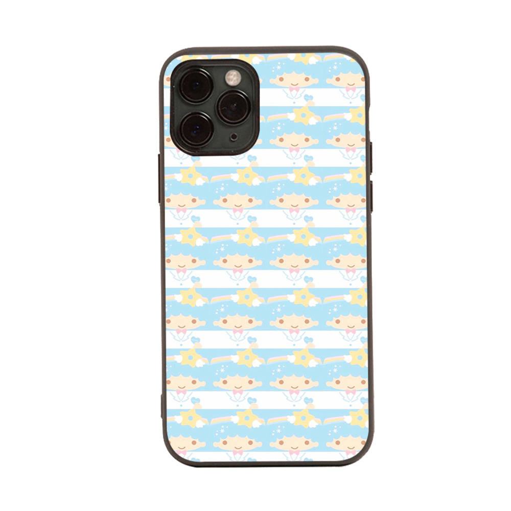 Чехол для iPhone 16 15 Plus 14 13 12 11 Pro 8 7 6S 6 SE 5S X XR XS Max Realme C30 C33 C31 9I Black Sofe Cover LI16 Little Twin Stars