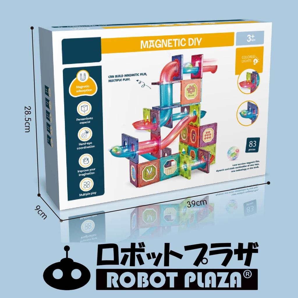 ROBOT PLAZA Magnetic Building Blocks, 83 Pieces, Magnetic Toys for Kids, Educational Toy, Birthday Gift