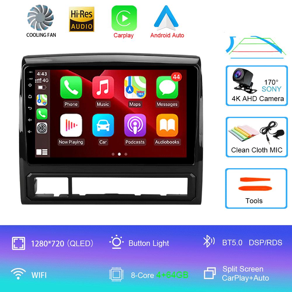 Автомобильное радио Android 14 Carplay Auto 4G+WIFI для Toyota Tacoma 2 N200 Hilux 2005-2015 Навигация GPS Мультимедиа Видеоплеер Стерео