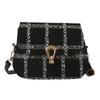Elegant Minimalist Women's Canvas Crossbody Bag With Unique Saddle Design For Everyday Use