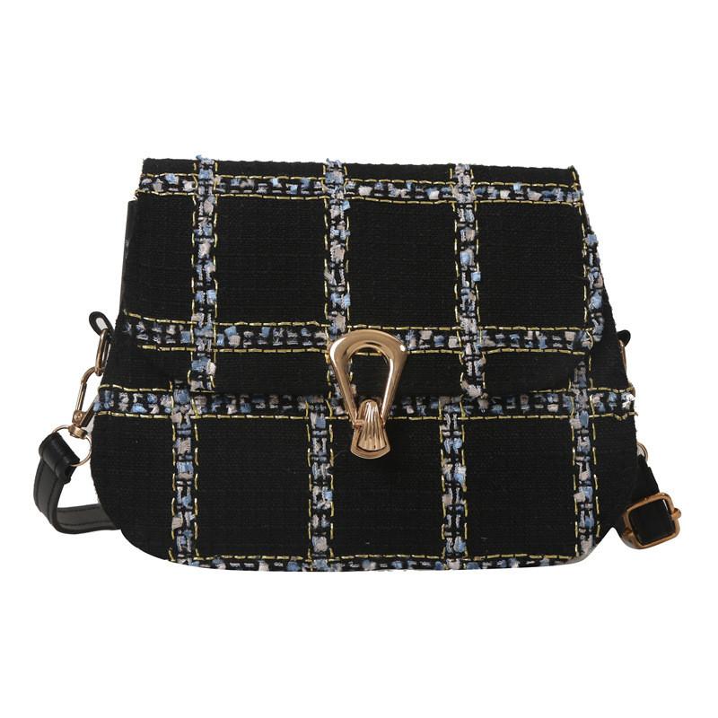 Elegant Minimalist Women's Canvas Crossbody Bag With Unique Saddle Design For Everyday Use