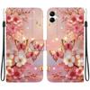 Чехол-книжка из искусственной кожи ручной работы для Samsung A04e/F04/M04 (SM-A042F/E045F/M045F)- Противоскользящий ударопрочный чехол с ремешком на запястье и дизайнами в виде сердец/роз и кошек