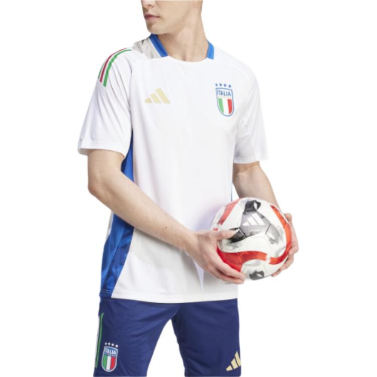 adidas Aeroready Figc Training 2024 Удобная, приятная для кожи футболка с коротким рукавом для мужчин, белые IQ2173