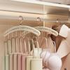 Multifunction Wave Clothes Hanger Rotatable Household Clothes Drying Rack 8 Hooks No Trace Multi-port Support Hanger
