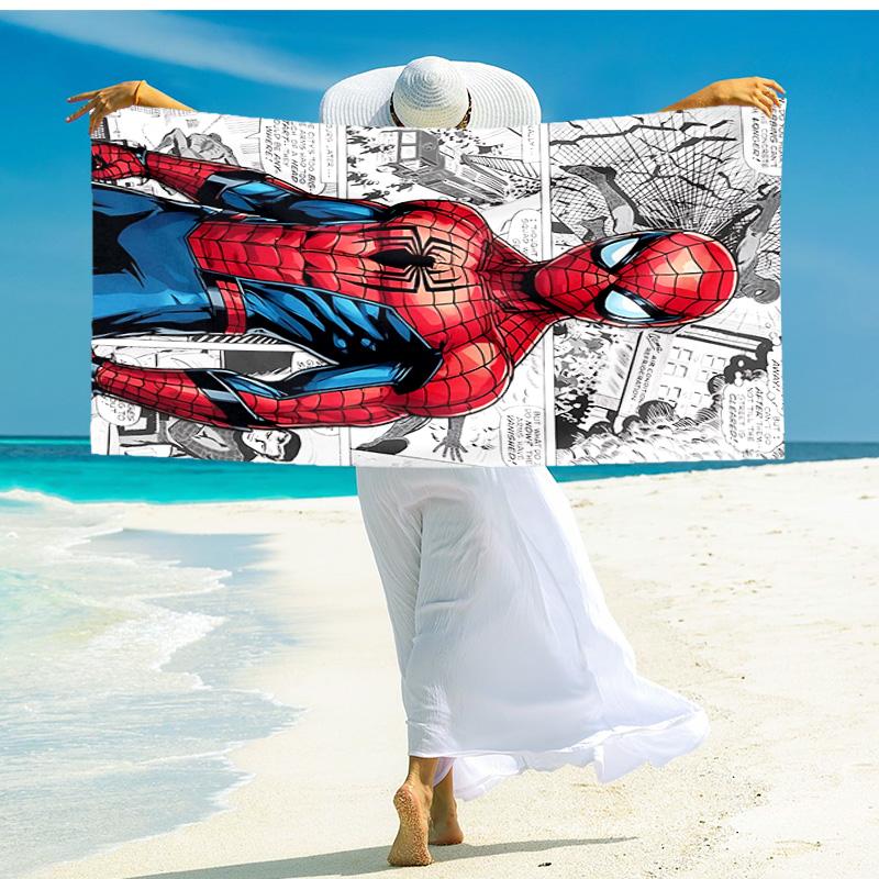 1pc Spiderman Comic Collage beach towel,quick drying absorbent beach towel,outdoor sports swimming beach towel,Soft and comfortable Y72829