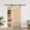 Sliding Door Natural 80 x 208 cm Solid Pine Wood