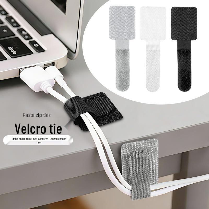 Adhesive Cable Organizer: Wire Storage, Magic Zip Tie, Charging Cable Holder, Anti-slip, No-punch Sticker