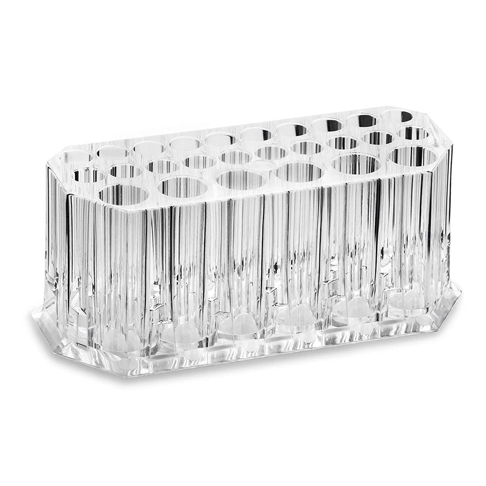 26 Holes Nail Brushes Storage Box Acrylic Holder Organizer Makeup Brushes Pens Beauty Container Tool Kit Display Shelf Holder