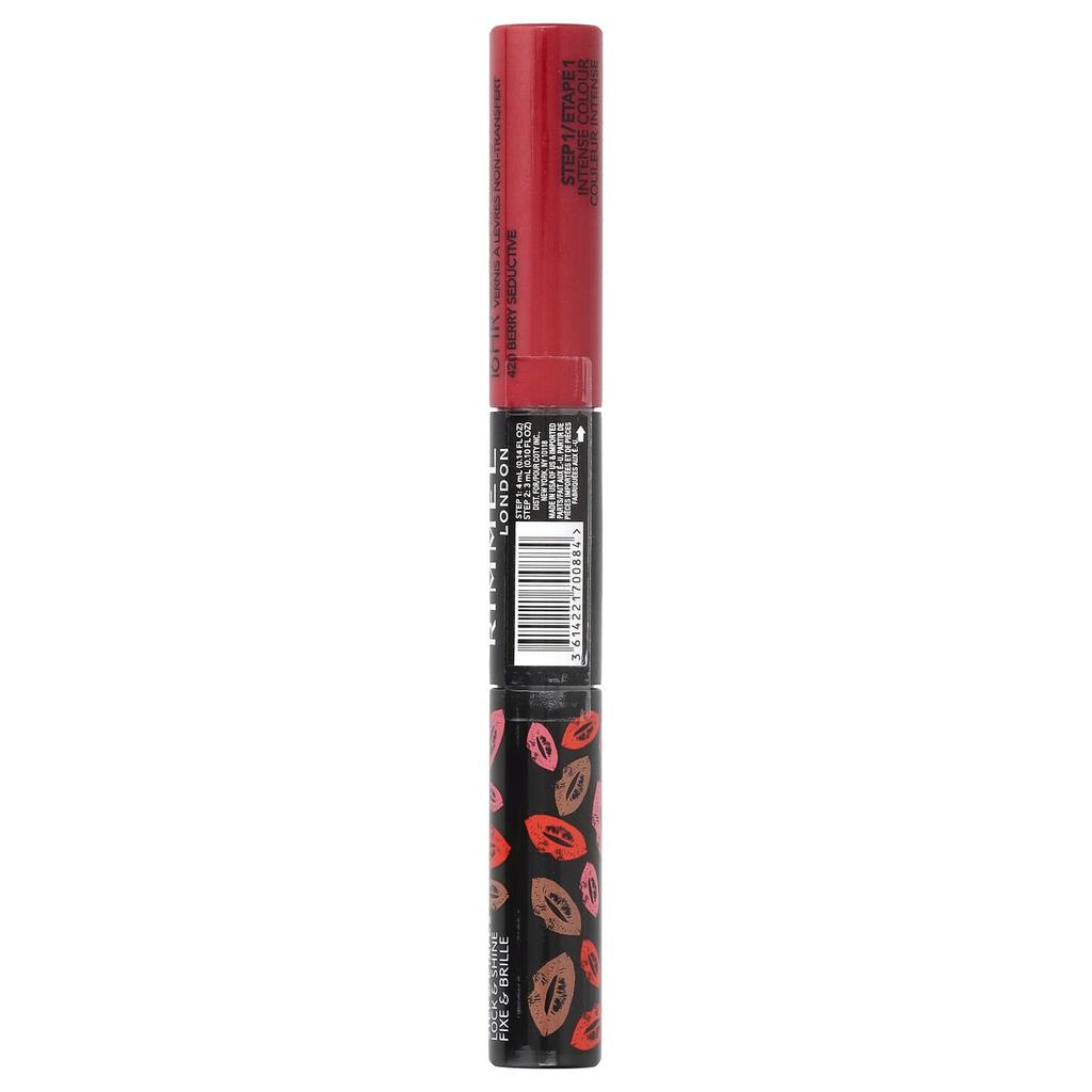Rimmel London, Provocalips, 16HR Kiss Proof Lip Color, 420 Very Seductive, 0,14 жидких унций (4 мл)/0,1 жидких унций (3 мл)