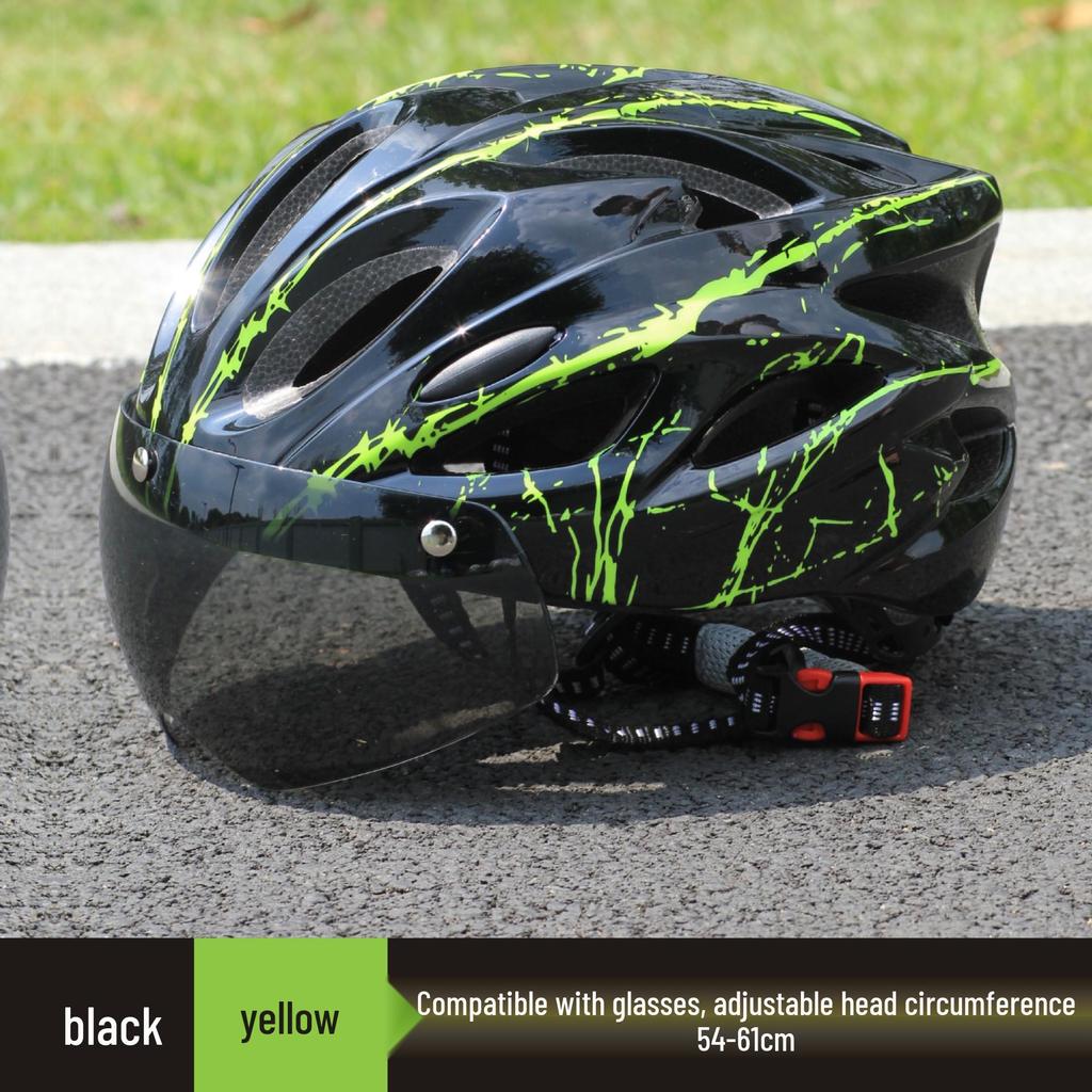 Unisex Mountain Bike Helmet with Goggles