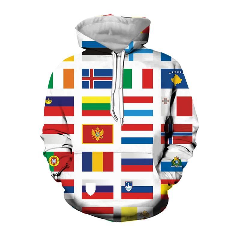 Свитшоты с флагами стран мира, повседневные толстовки с капюшоном для мужчин, одежда для отдыха, уличная одежда, пуловеры, забавные женские спортивные костюмы, топы