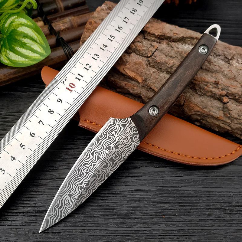 Нож для обвалки с дамасским узором, кованый кухонный нож из нержавеющей стали, нож для фруктов, нож для мяса, нож-измельчитель, резак