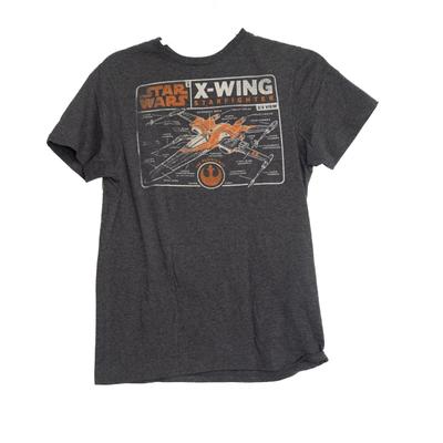 Star Wars Size S X-Wing Starfighter Graphic T-Shirt Dark Gray
