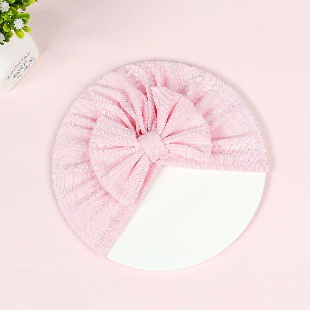 Cotton Polyester Big Bow Hats Solid Color Toddler Turban Cute Headband Baby Girls Boys