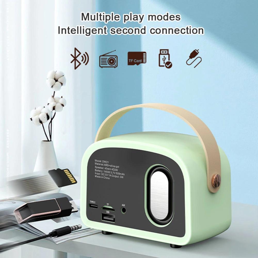 Retro Classical Music FM Receiver Mini Radio Bluetooth-compatible 5.0 Bluetooth Speaker With MIC