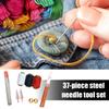 37pcs Big Eye Needle Tool Set Yarn Knitting Hand Sewing Needles Stainless Steel Embroidery Needle Household DIY Crafts Tools