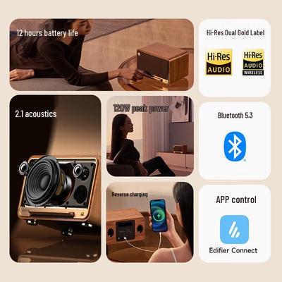 Edifier Ретро Bluetooth-колонка M330, китайская вилка (адаптер в комплекте)