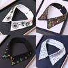 Vintage Women Sequins Detachable Collars Faux White Black False Collars Woman Tie Fashion Removable Diamond Fake Collar Women