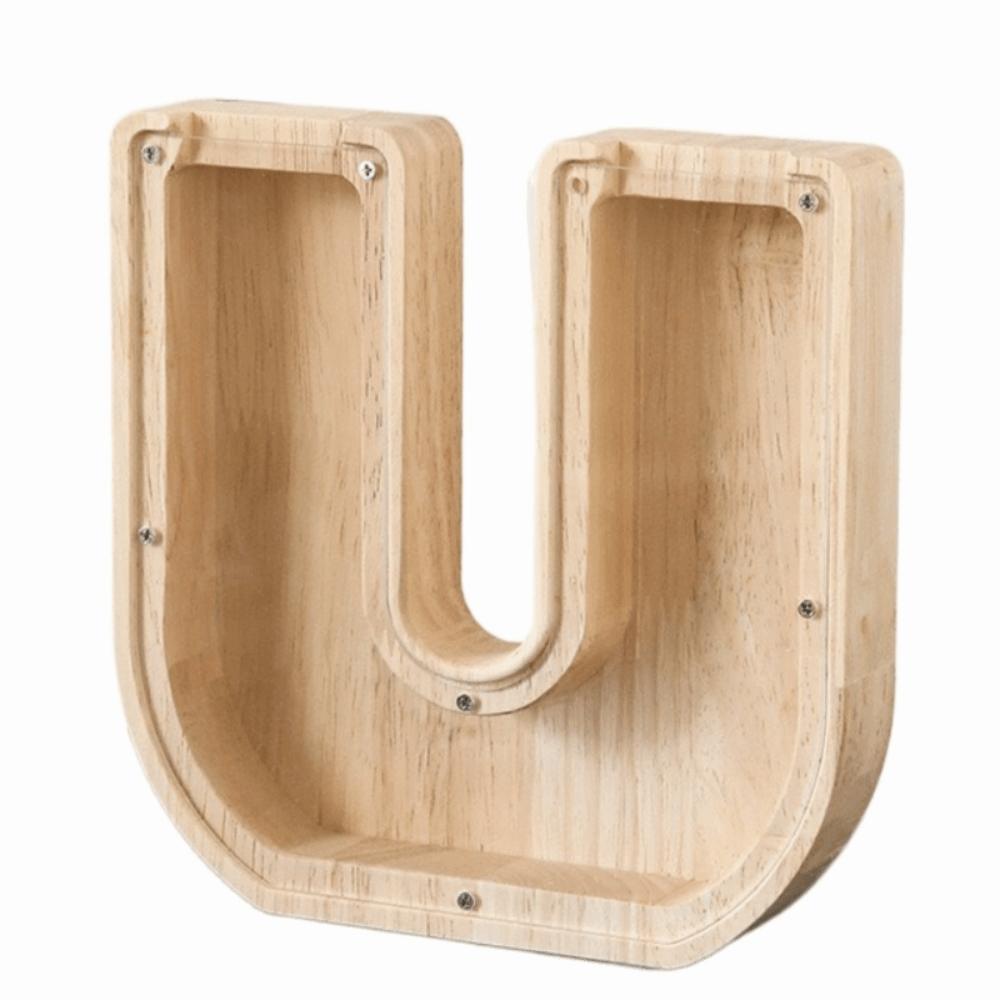 Прозрачная акриловая деревянная копилка-буква 26 букв Детская игрушечная коробка для хранения Кейс для хранения монет Подарок