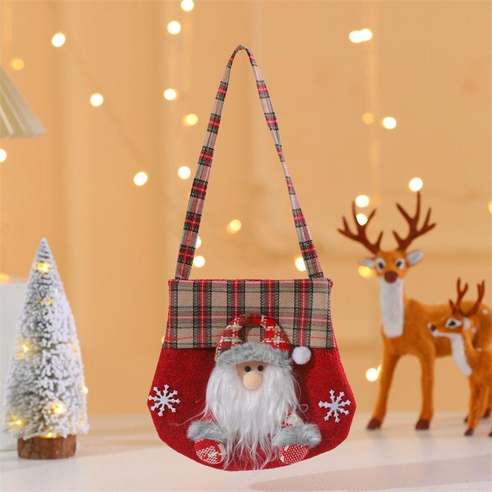 Non-fading Christmas Handbag Cartoon Gifts Candy Bag Cute Christmas Crossbody Bag Xmas Gift
