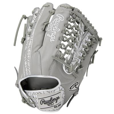 Rawlings CLOUD METAL GR5FHCY70 Бейсбольная перчатка для броска HOH®, Мягкая, Для аутфилдера, Серая/Платиновая, 13-дюймовая, Для левой руки