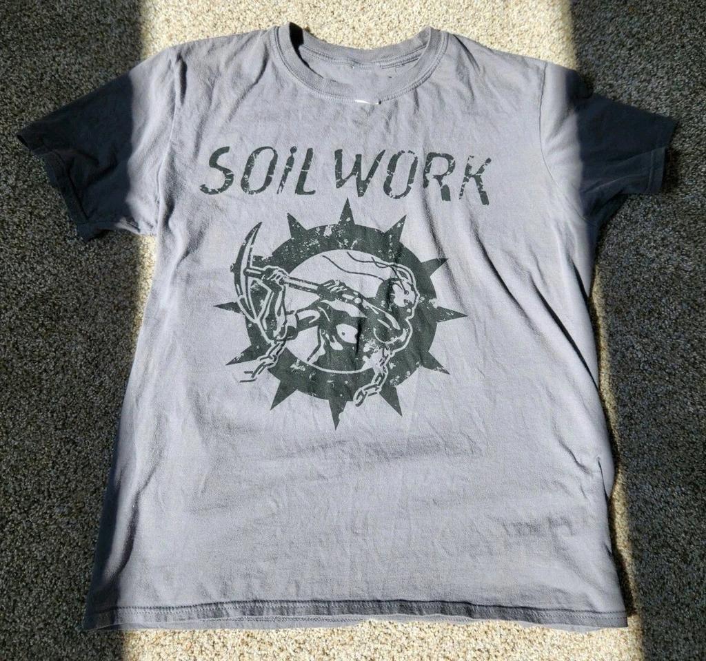 Classic SOILWORK Band Shirt Cotton Gray Unisex T Shirt
