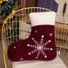 Christmas Decor Plush Sock With Embroidered Snowflake And Gift Bag For Holiday Home Decor