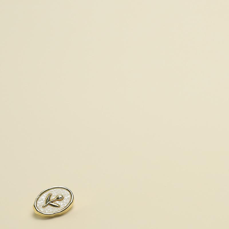 Esstudi Women's Tweed Coat: Oval Tulip Metal Button Sweater