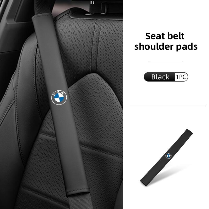 NNEJ4 Leather Car Seat Belt Shoulder Protector Extended Decoration For BMW E90 E60 E46 E39 F30 F10 E87 X3 X4 X5 X1 G30 G20