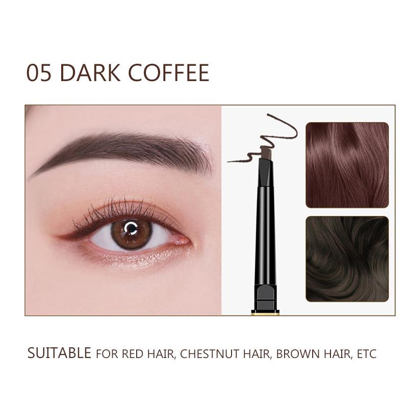 Карандаш для бровей с двойной головкой, супер тонкий, долговечный, водонепроницаемый карандаш для бровей с треугольной головкой