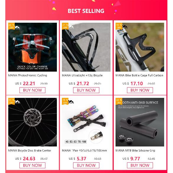 MANA 6 Bolt Bicycle Float Disc Brake 160/180/203MM Steel Brake Edge for Heat Dissipation + Aluminum Alloy Inner Frame MTB Parts