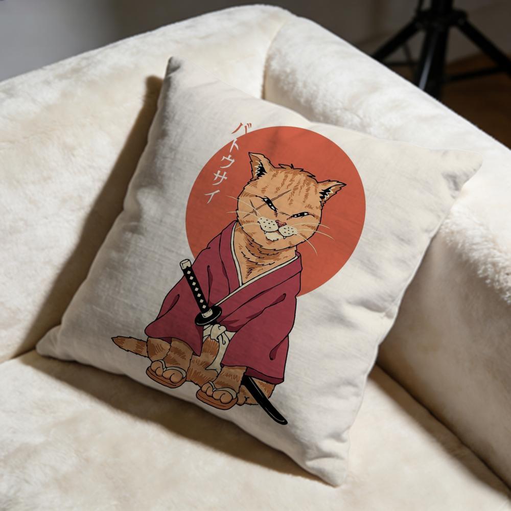 Japanese Style Cat Cushion Cover Soft Decorative Pillow Case Suitable for Bedroom Sofa Car Travel Use