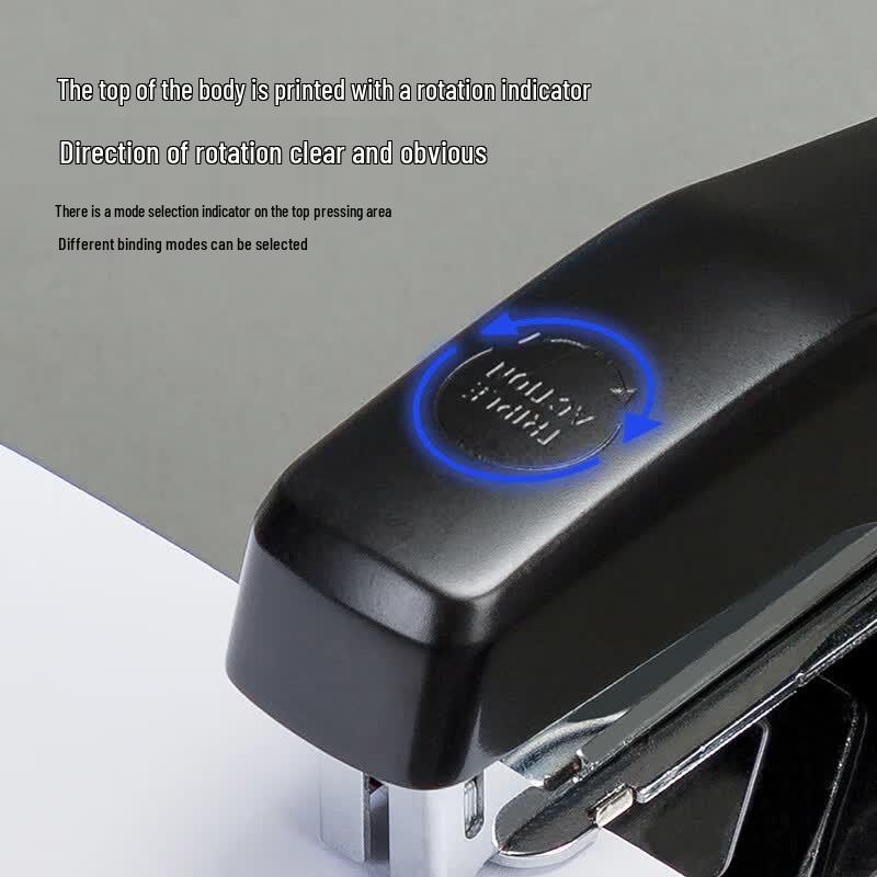 Deli 0414S Rotary Stapler, 50-Sheet Capacity