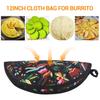 Haskoss 12-inch Burrito Warmer, Portable Tortilla Warmer Pouch for Microwave, Restaurant Food, Pancakes, and Home Use, Size C