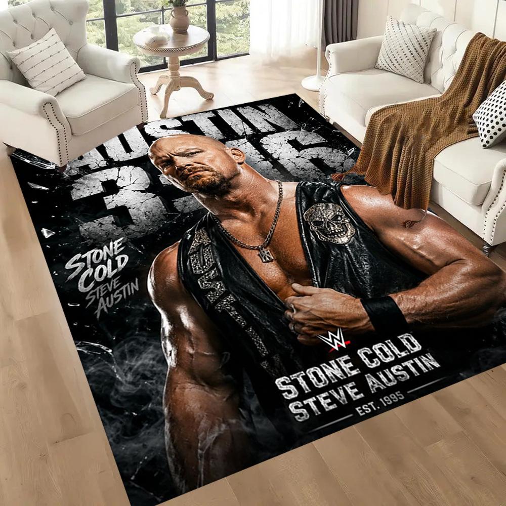 Stone Cold Steve Austin Square rugs are a great choice for living rooms, bedrooms, home décor, and as gifts.