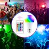 Светодиодная лампа RGB с 16 цветами, цоколь E27, напряжение 220 В, для домашнего освещения, с регулировкой яркости и 24-кнопочным пультом дистанционного управления, умная лампа для создания атмосферного освещения.