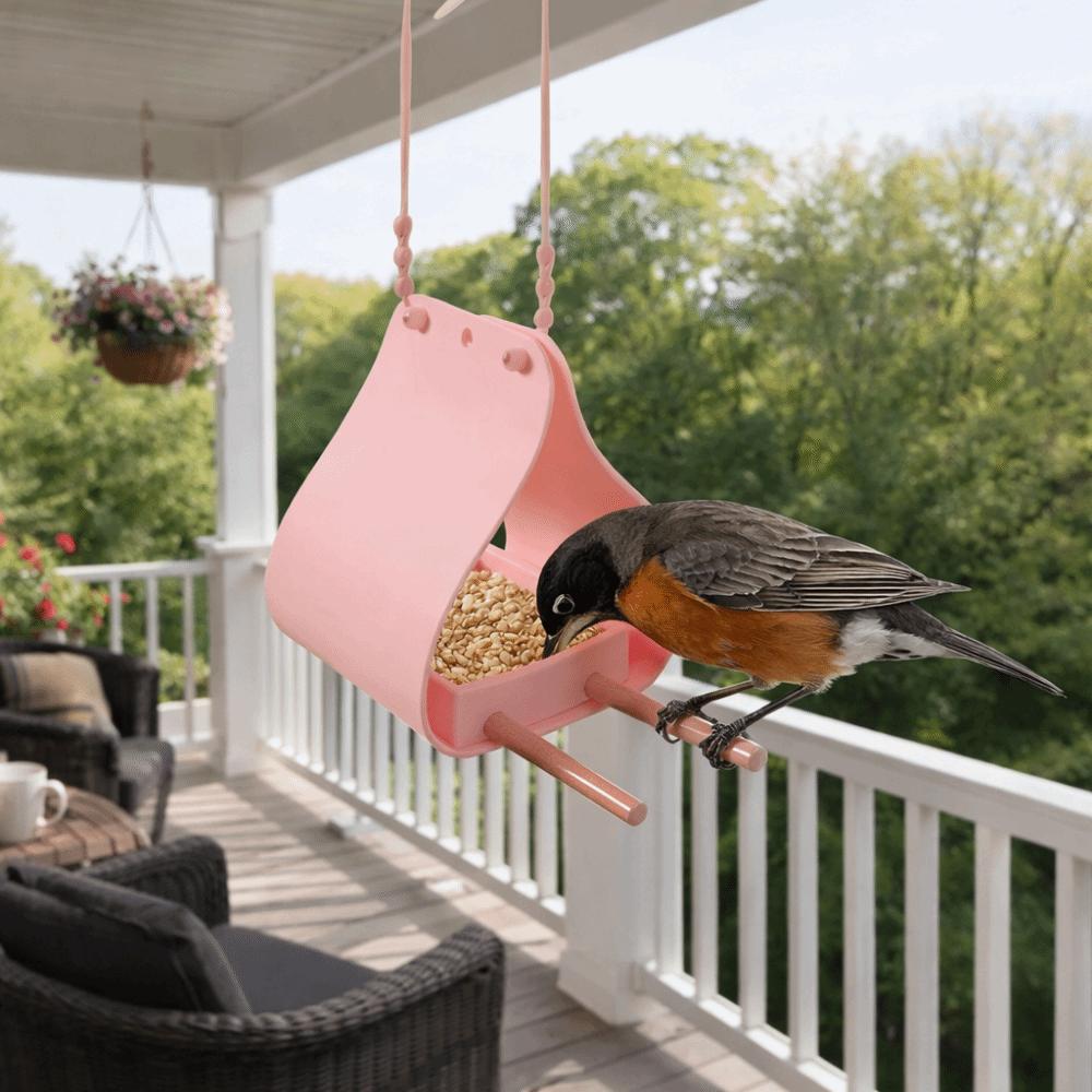 Waterproof Automatic Feeder Large Capacity Hummingbird Feeder Bird Feeding Tray  Backyard