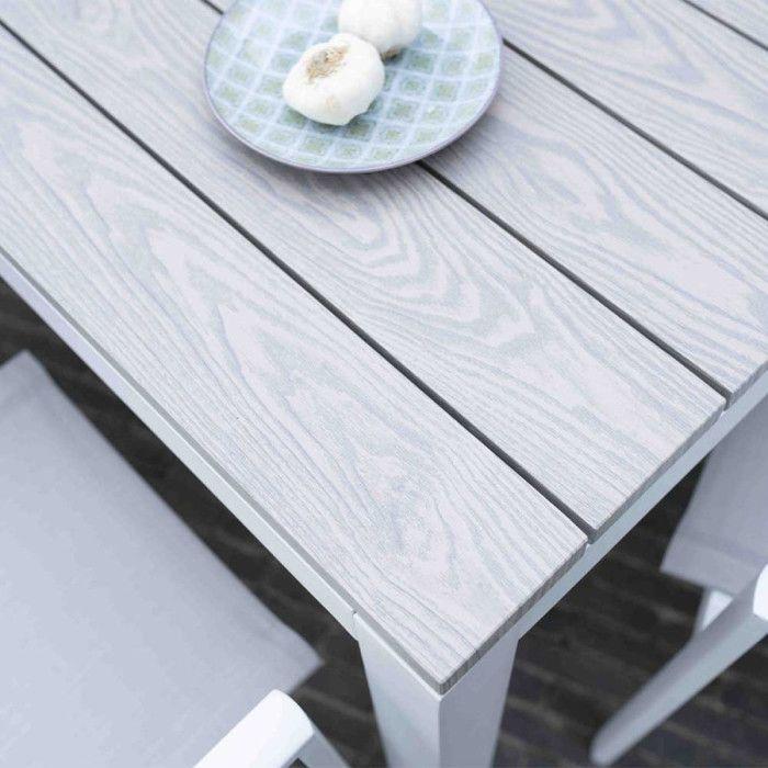 Salon de jardin en aluminium imitation bois Tampa Wilsa Garden