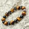 Браслет «Тигровый глаз небесного глаза» с натуральным камнем, четки, аксессуары, внутренний диаметр [ЗОЛОТОЙ КАМЕНЬ] для мужчин, приблизительный. 21.5cm