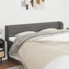 VidaXL Headboard with Ears Dark Grey 183x23x78-88 Cm Fabric3117299
